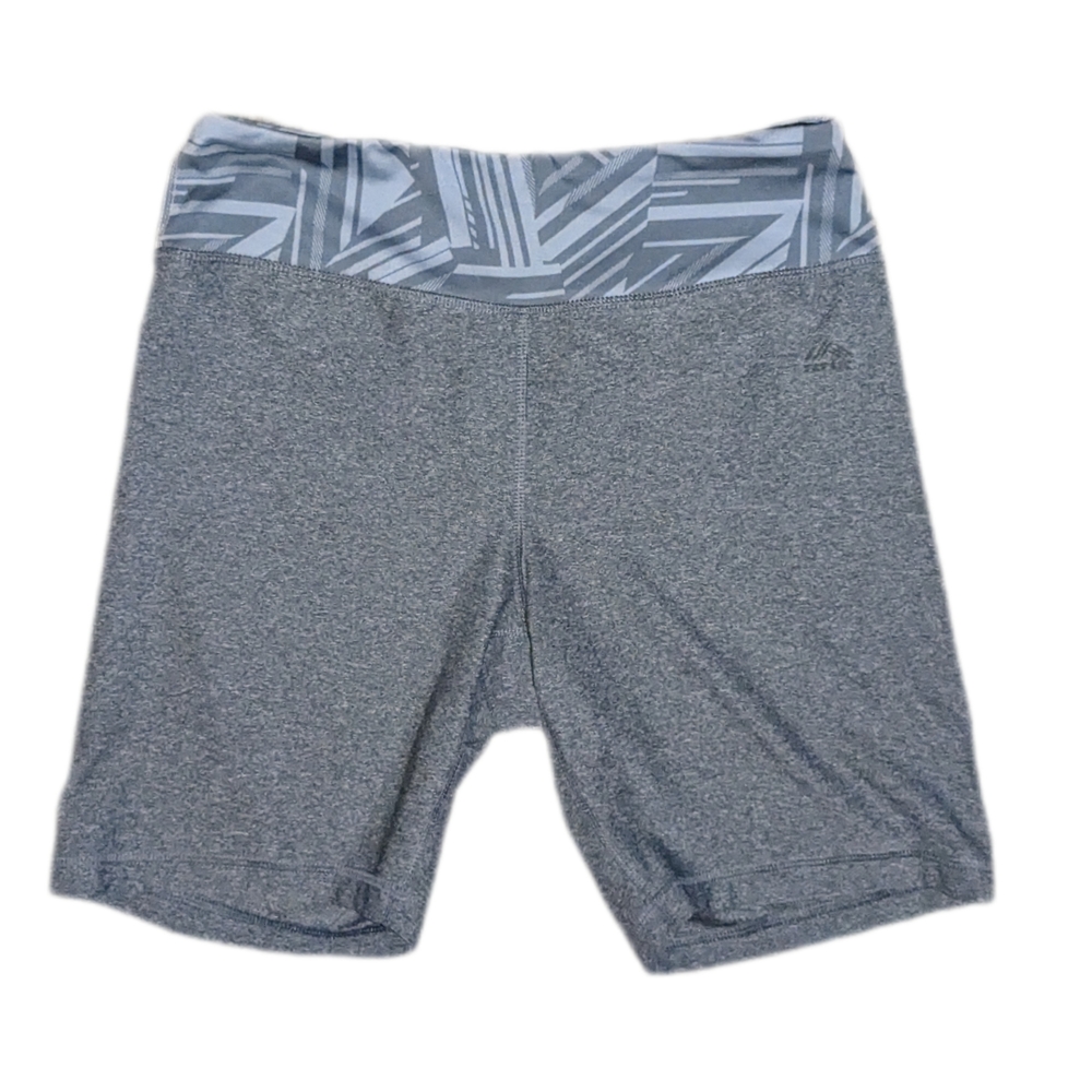 Gray Athletic Shorts With Patterned Waistband - image 1